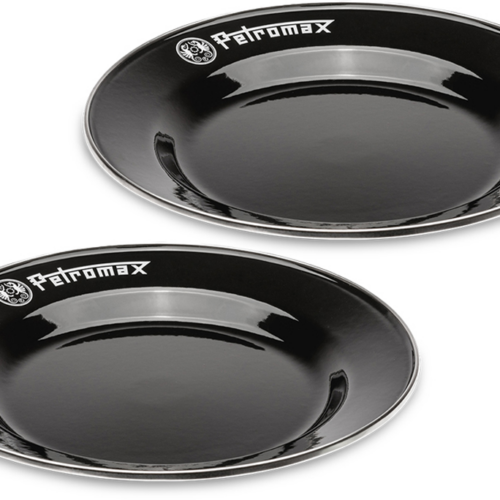 Petromax Emaille Teller 2er Set 26 cm schwarz - Teller