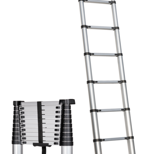 Berger Telescopix Soft Close Teleskopleiter 3,2 Meter silber - Leitern