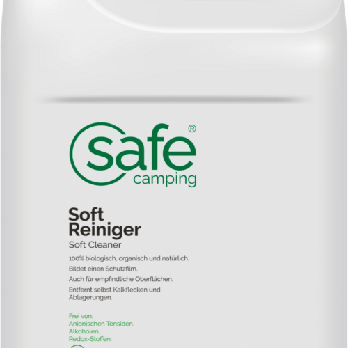 Safe Camping Soft-Reiniger zur rückstandsfreien Reinigung empfindlicher Oberflächen 5000 ml - Innenbereich & Scheiben