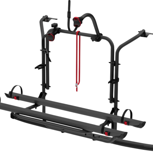 Fiamma Carry Bike Ford Custom Fahrradträger für 2 Fahrräder / E-Bike geeignet Deep Black für Ford Transit / Tourneo Custom - Heck-Fahrradträger
