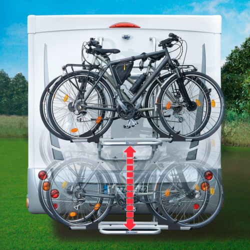 BR-Systems Elektrischer Bike Lift inklusive Heck Fahrradträger Rail für 2 Fahrräder, E-Bike geeignet - Heck-Fahrradträger