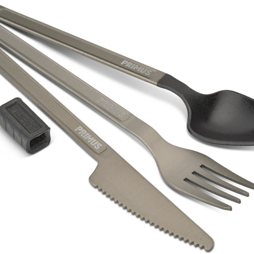 Primus Trek Campingbesteck Set aus harteloxiertem Aluminium 3 teilig - Campingbesteck