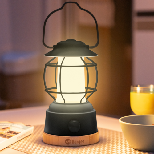 Berger Hopuni Pro LED Campinglaterne mit Powerbank- und Dimmfunktion matt schwarz - Hängelampen, Camping- & Sturmlaternen