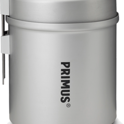 Primus Essential Trek Campingkochtopf aus Aluminium 1,0 Liter inklusive Pfanne/Deckel - Camping-Töpfe