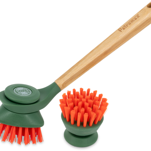 Petromax Guss-Bürsten-Set Reinigungsbürste für Guss mit 2 Bürstenköpfen - Grillreiniger & -Bürsten