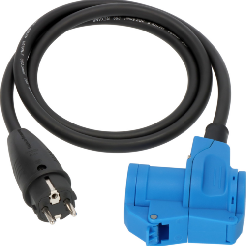 Brennenstuhl H07RN-F 3G2,5 Camping-Adapterleitung CEE Adapterkabel 1,5 Meter Anschluss Schutzkontakt-Stecker / CEE Winkelkupplung - CEE-Kabel