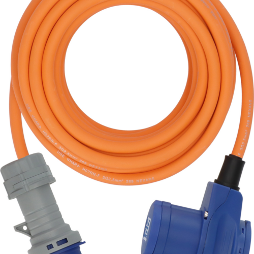 Brennenstuhl CEE Camping Verlängerungskabel CEE Stecker Winkelkupplung Schutzkontakt Steckdose 230 V / 16 A / 10 Meter - CEE-Kabel