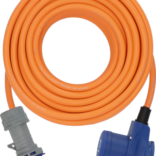 Brennenstuhl CEE Camping Verlängerungskabel CEE Stecker Winkelkupplung Schutzkontakt Steckdose 230 V / 16 A / 25 Meter - CEE-Kabel