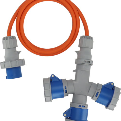 CEE Verlängerungskabel 3-fach Verteiler 230 V 16 A IP67 für 3 Geräte 2 Meter - CEE-Kabel von Brennenstuhl