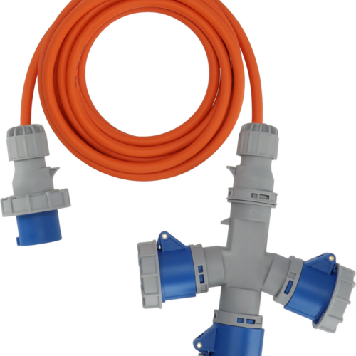 CEE Verlängerungskabel 3-fach Verteiler 230 V 16 A IP67 für 3 Geräte 5 Meter - CEE-Kabel von Brennenstuhl