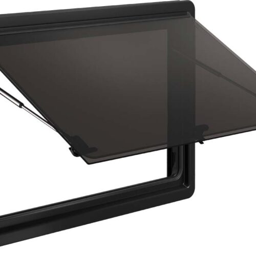 Dometic PUR-Win S10 Ausstellfenster doppelverglastes Polyurethan-Fenster für Wohnmobile 900 x 550 mm schwarz - Fenster