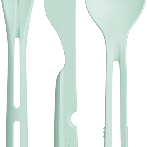 Koziol Klikk To Go zusammensteckbar Besteck Set 3 teilig sweet green - Campingbesteck