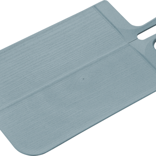 Koziol Snap L Schneidebrett mit Klappfunktion 46,4 x 24,2 cm nature flower blue - Schneidebretter