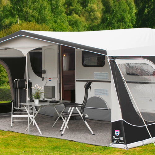 Walker Pioneer 240 All Season Vorzelt mit Stahlgestänge Größe 810 Umlaufmaß 796 - 825 cm - Wohnwagenvorzelte