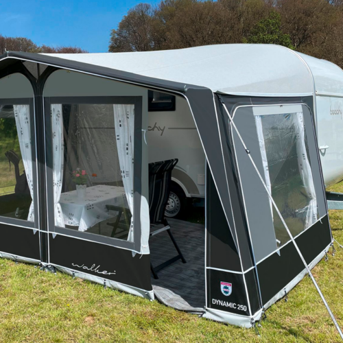 Walker Dynamic 250 Wohnwagenvorzelt passend für Hobby Beachy 360 mit Stahlgestänge - Wohnwagenvorzelte