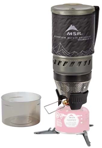 MSR WindBurner Personal Stove System Outdoor-Kochsystem mit Windschutz 1 Liter schwarz - Kartuschenkocher
