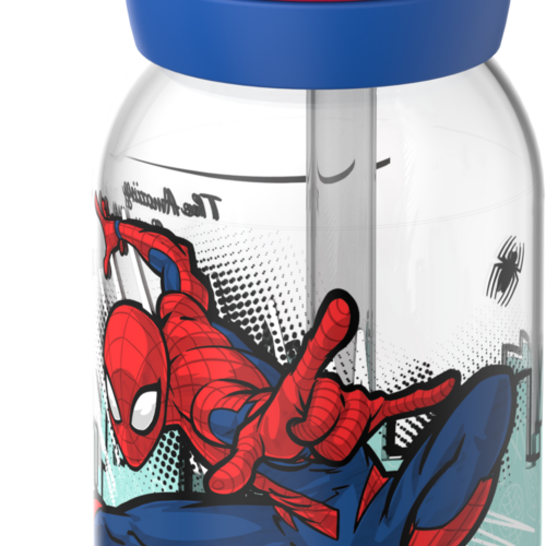 Mepal Campus Kinder Trinkflasche mit Trinkhalm und auslaufsicherem Verschluss 450 ml Spiderman - Trinkflaschen
