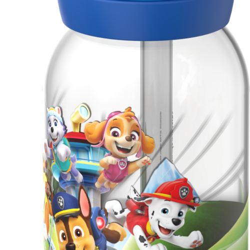 Mepal Campus Kinder Trinkflasche mit Trinkhalm und auslaufsicherem Verschluss 450 ml Paw Patrol Pups - Trinkflaschen
