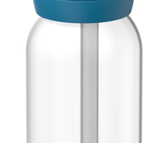 Mepal Campus Kinder Trinkflasche mit Trinkhalm und auslaufsicherem Verschluss 450 ml Cool blue - Trinkflaschen