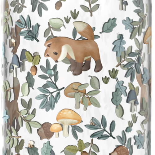 Mepal Campus Kinder-Trinkflasche mit Klappdeckel auslaufsicher 600 ml Forest Friends - Trinkflaschen