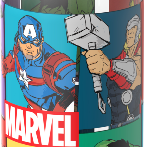 Mepal Campus Kinder-Trinkflasche mit Klappdeckel auslaufsicher 600 ml Avengers - Trinkflaschen