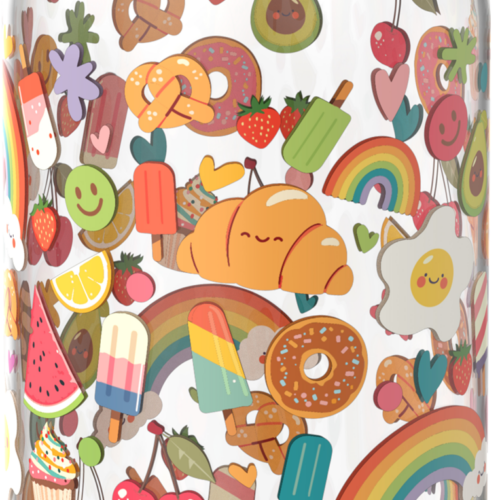 Mepal Campus Kinder-Trinkflasche mit Klappdeckel auslaufsicher 600 ml Food Fest - Trinkflaschen