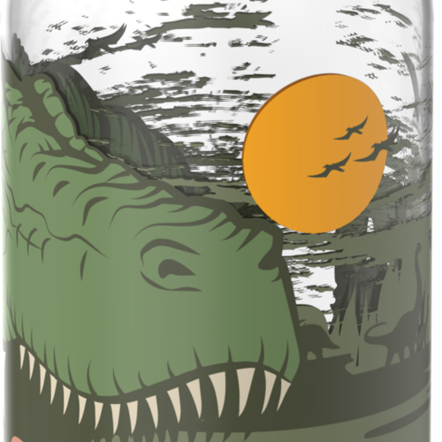 Mepal Campus Kinder-Trinkflasche mit Klappdeckel auslaufsicher 600 ml Dino - Trinkflaschen