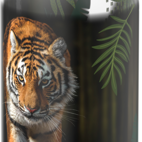 Mepal Campus Kinder-Trinkflasche mit Klappdeckel auslaufsicher 600 ml Wild Tiger - Trinkflaschen
