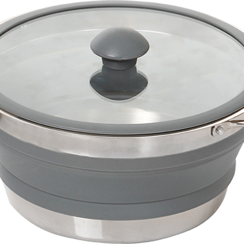 Brunner Volcano Fold-Away Kochtopf faltbar 20 cm grau - Camping-Töpfe