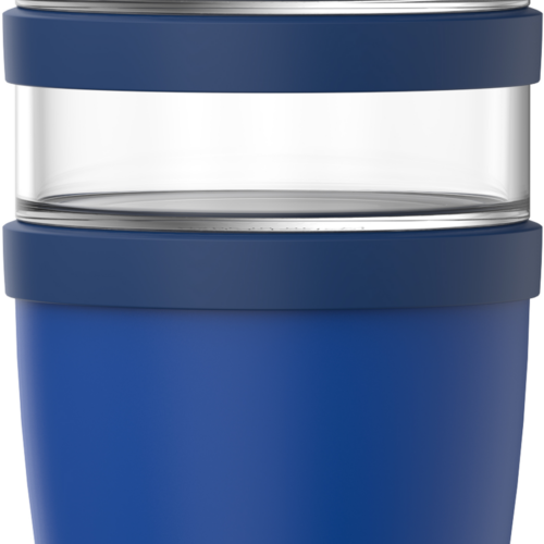 Mepal Ellipse Lunchpot 3-teilig mit drei getrennten Fächern und auslaufsicher 500 ml und 2x 200 ml vivid blue - Lebensmittelbehälter / Vorratsdosen