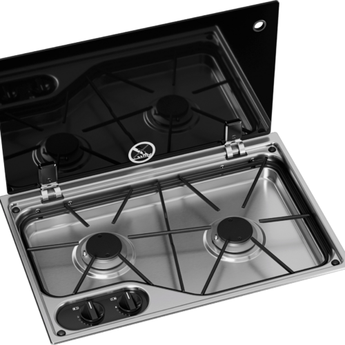 Dometic CVH1525G Einbau Gaskocher 2-flammig mit Glasabdeckung 30 mbar - Gaskocher