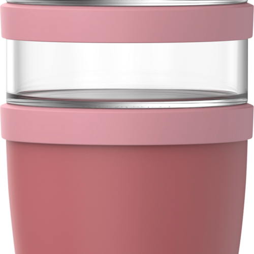 Mepal Ellipse Lunchpot 3-teilig mit drei getrennten Fächern und auslaufsicher 500 ml, 200 ml und 200 ml vivid mauve - Lebensmittelbehälter / Vorratsdosen
