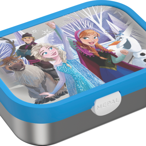 Mepal Campus Brotdose Edelstahl mit Bento-Einsatz und Gabel 750 ml Frozen Friends - Lebensmittelbehälter / Vorratsdosen