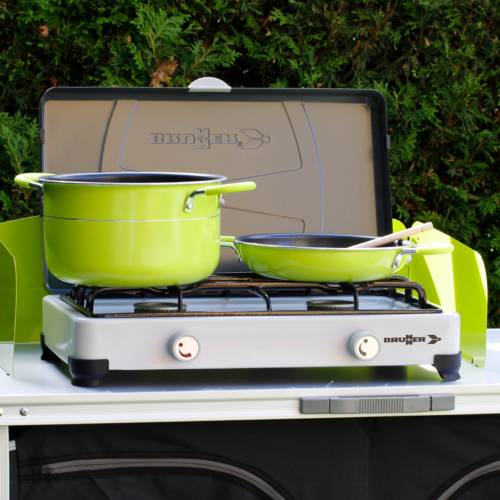 Brunner Popote Juniper 8+1 Kochtopfset Aluminium stapelbar Ø 22 cm - Camping-Töpfe