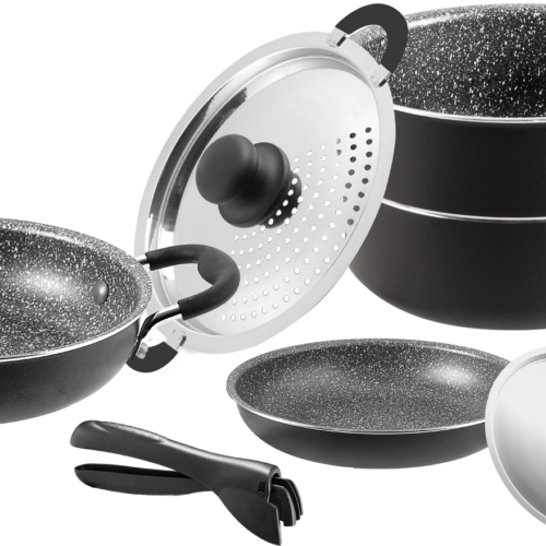 Brunner Pirate Topfset Aluminium 8-teilig Ø 20 cm - Camping-Töpfe