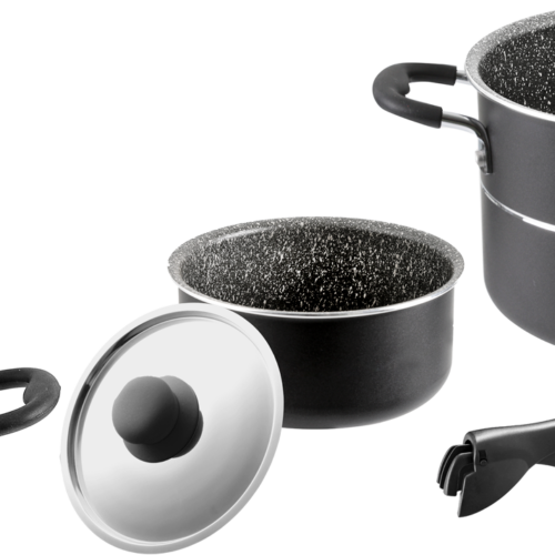 Brunner Pirate Topfset Aluminium 7-teilig Ø 18 cm - Camping-Töpfe