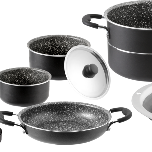 Brunner Pirate Topfset Aluminium 10-teilig Ø 24 cm - Camping-Töpfe