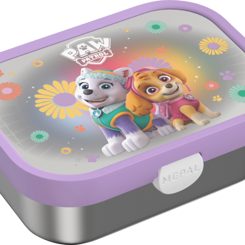Mepal Campus Brotdose Edelstahl mit Bento-Einsatz und Gabel 750 ml Paw Patrol Girls - Lebensmittelbehälter / Vorratsdosen
