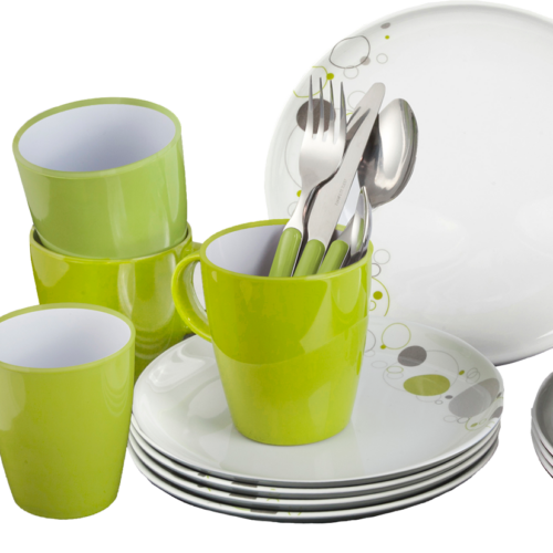 Brunner All Inclusive Melamin Space Geschirrset Antirutsch, BPA-frei und bruchunempfindlich 36-teilig  - Kunststoff und Melamin Geschirr-Sets
