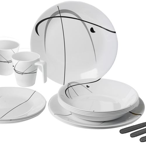 Brunner All Inclusive Melamin Serenade Geschirrset Antirutsch, BPA-frei und bruchunempfindlich 36-teilig  - Kunststoff und Melamin Geschirr-Sets
