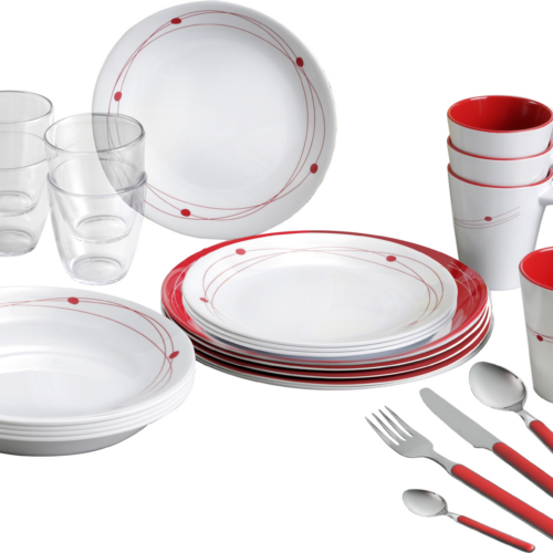 Brunner All Inclusive Melamin Cosmic Geschirrset Antirutsch, BPA-frei und bruchunempfindlich 36-teilig  - Kunststoff und Melamin Geschirr-Sets