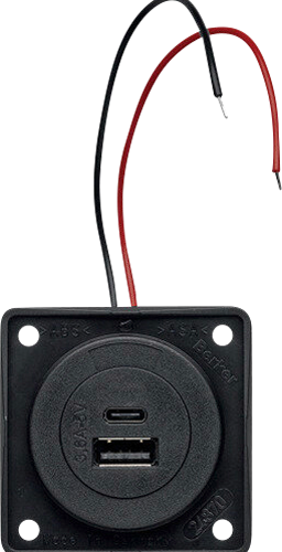 Berker Integro Ladesteckdose USB A + C 12 V schwarz matt - 12 / 24 V Einbausteckdosen