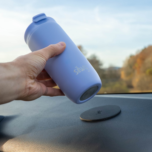 Silwy Magnet Isolierbecher aus Edelstahl mit Metall-Nano-Gel-Pad 475 ml lavender - Isolierbecher