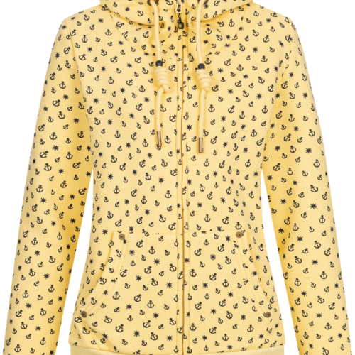 Ankerglut Ankerglutfreundschaft Damen Sweatshirtjacke gelb 34 - Damenjacken