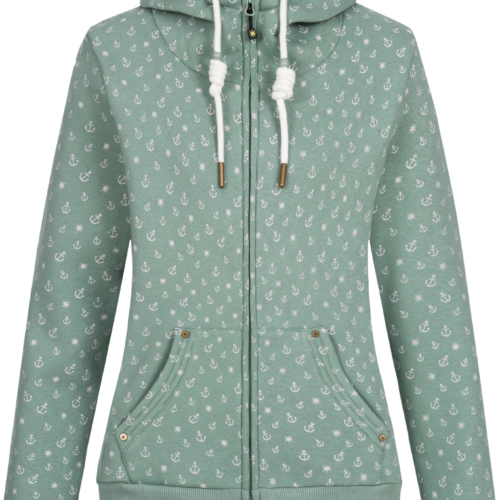 Ankerglut Ankerglutfreundschaft Damen Sweatjacke grün 34 - Damenjacken