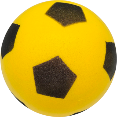 alldoro Schaumstoffball im Fussball Design für Kinder 20 cm gelb - Spielsachen