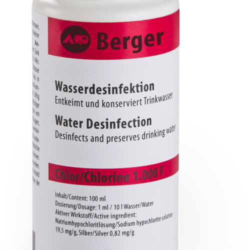 Berger Wasserdesinfektion (mit Chlor) für 1.000 l - Wassertankentkeimung & -reinigung