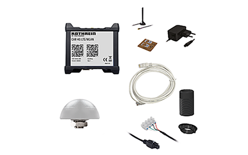 Kathrein CAR 4G LTE WLAN Router Set mit Dual-SIM Funktion und Außenantenne weiß - Router-Sets