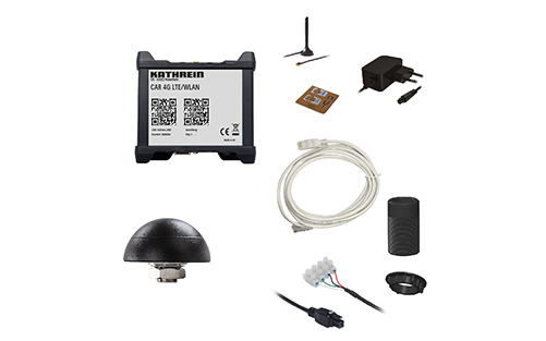 Kathrein CAR 4G LTE WLAN Router Set mit Dual-SIM Funktion und Außenantenne schwarz - Router-Sets