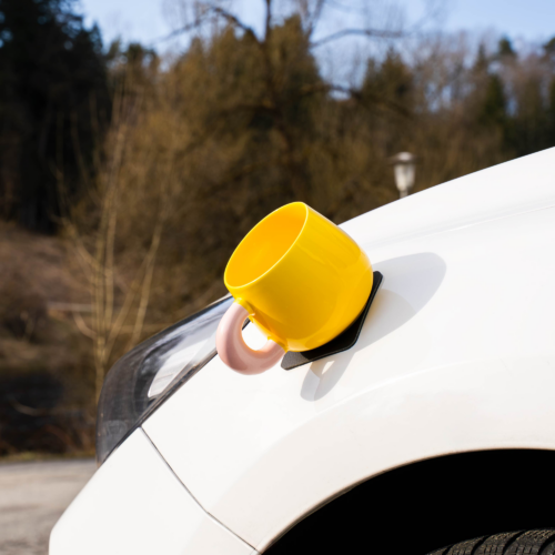 Silwy Magnet Henkeltasse aus Porzellan und Metall-Nano-Gel-Pad 470 ml candylemon - Becher & Tassen
